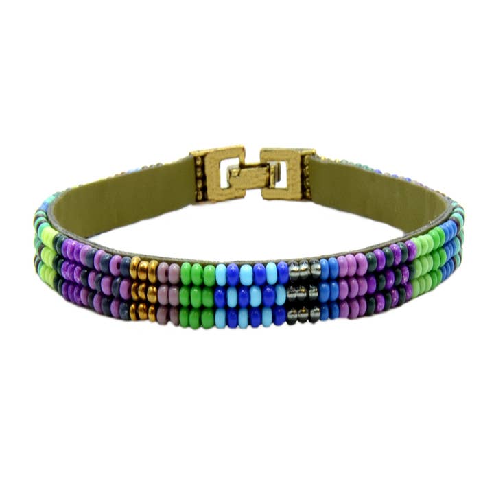 Frø perle 3 linje mønster armbånd Lombok for engroshandel hos Erik & Mike