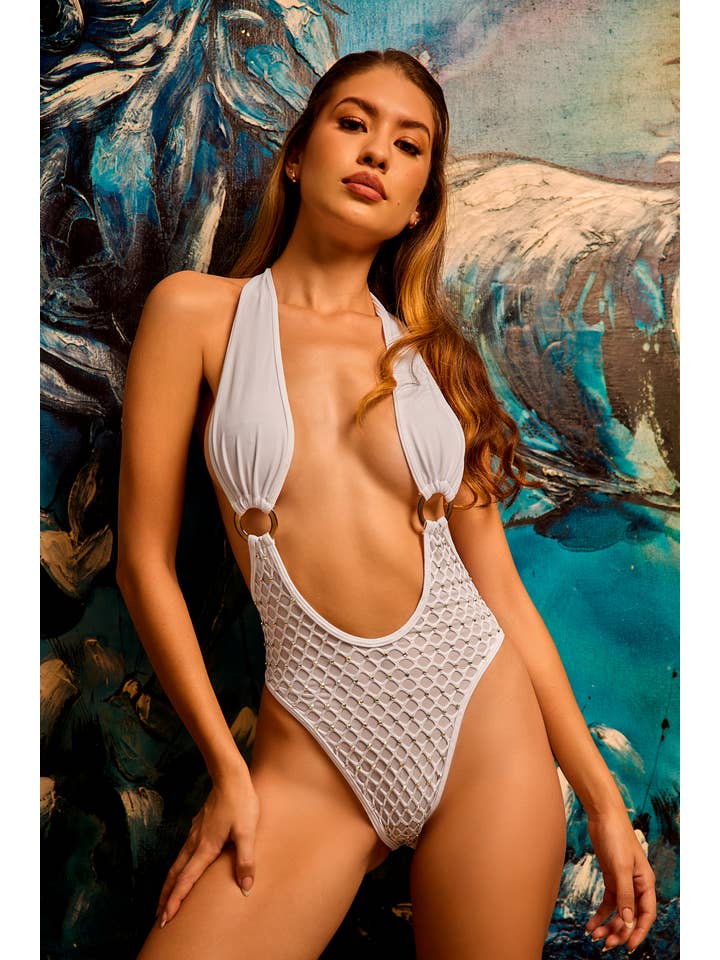 Candyland - Wholesale One-piece swimsuit – Women’s - Crystal Overall Bodysuit