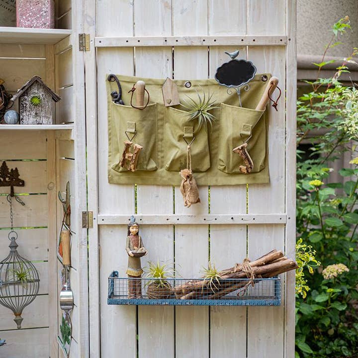 Rustic Reach - Wholesale Drawer Organizer - 3-Pocket Green Canvas Organizer for Garden Tools1