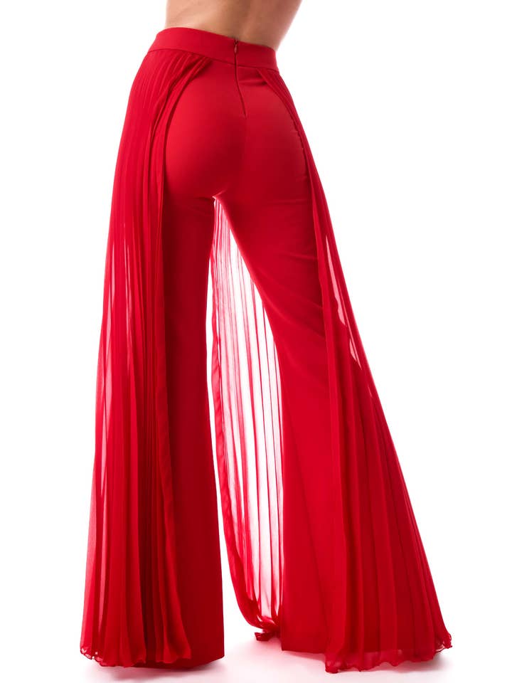 ANTONIA NAE LONDON - Vente Pantalon – femme - Pantalon avec mousseline plissée sur les côtés8