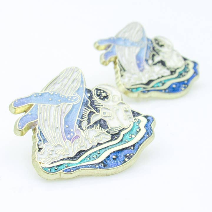 Oh, Heart! - Wholesale Lapel Pin/Button - Astronaut and Whale Enamel Pin3