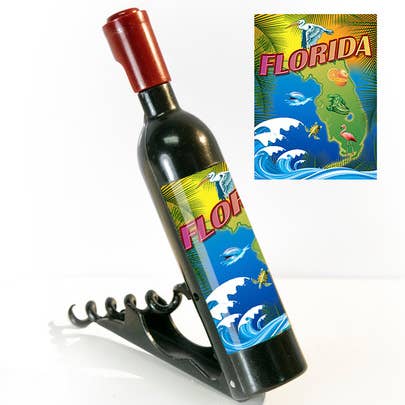 Wine Bottle Opener Florida 4.5" for wholesale by Sea Creations