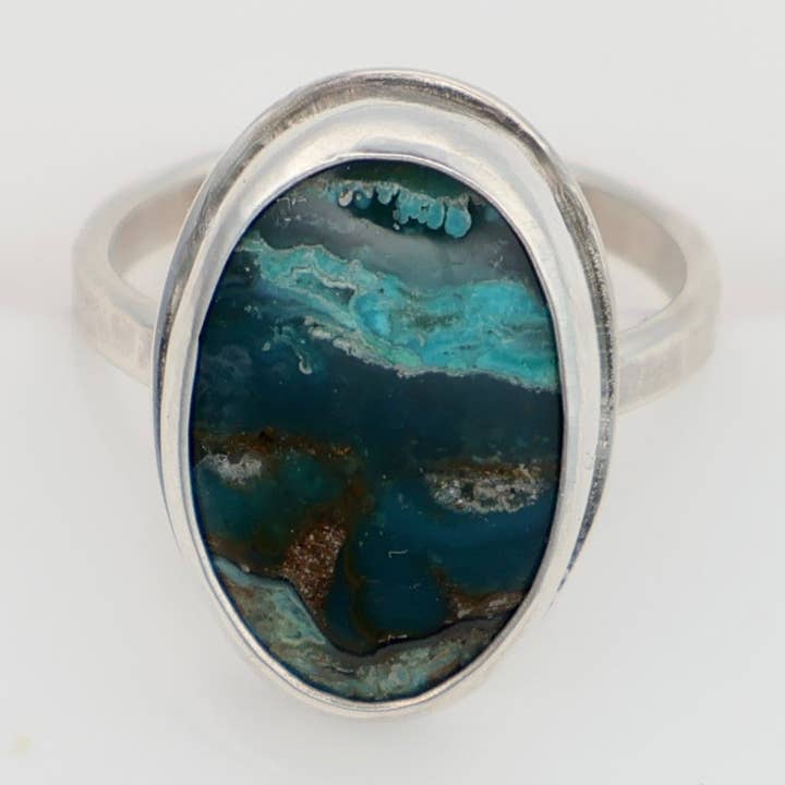 Bague Lac #69 - Gemme Silice - taille 7,5 pour la vente par Carolyn Keys