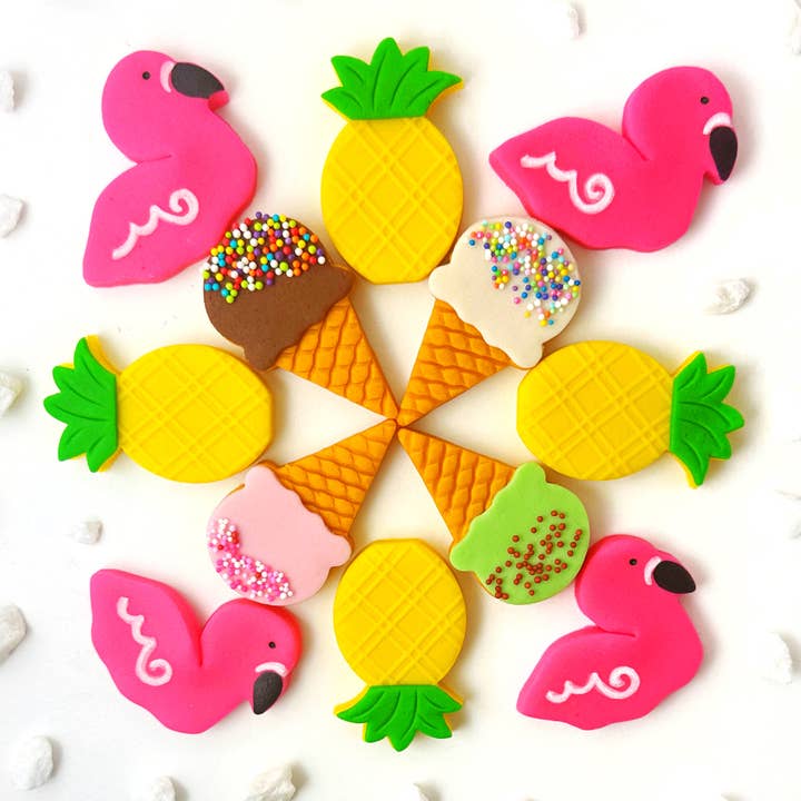 marzipops - Wholesale Chocolate Covered Sweets - Gourmet Marzipan Summer Pineapple, Flamingo & Ice Cream Cone3