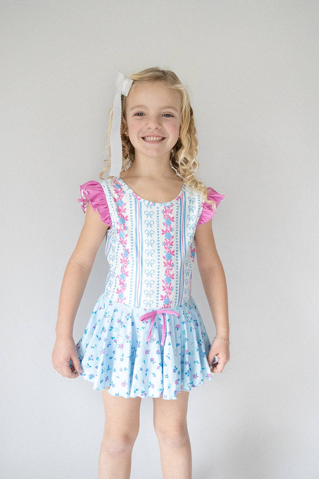 Cheeky Plum - Wholesale Leotard - Kids - Farrah Leotard - Rosé Ribbon Luxe5