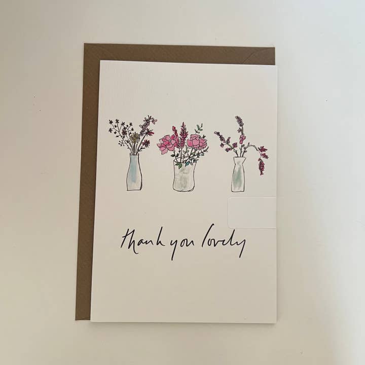 Thank you Lovely Greeting Card for wholesale by Wild Spot Studio