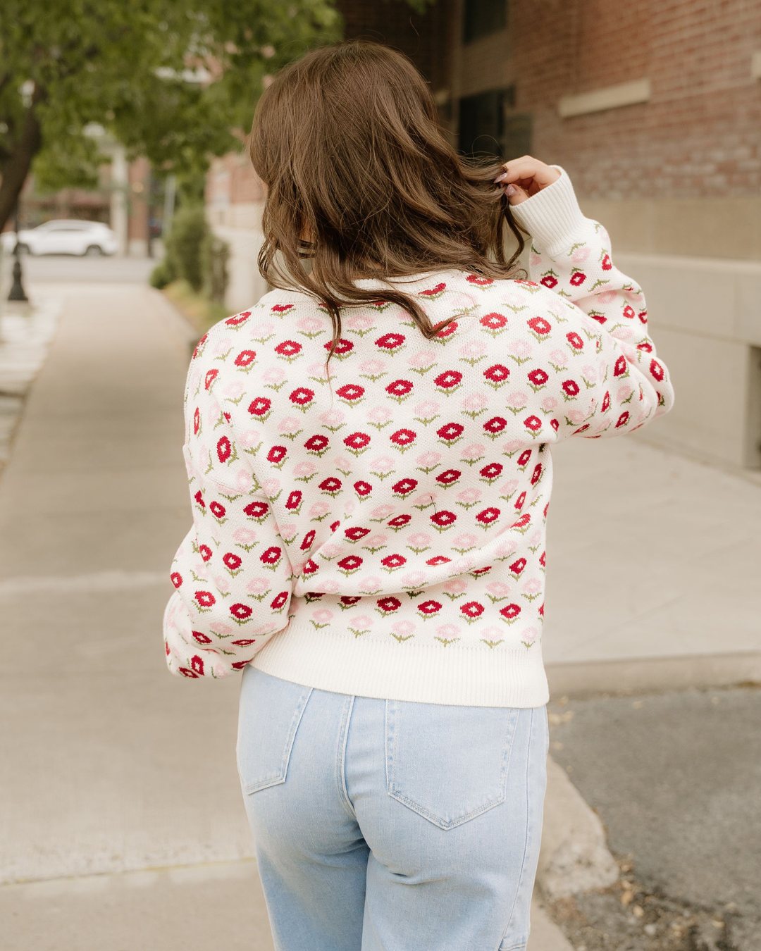 Indie & Co. | Women's Apparel - Wholesale Knit Sweater - Women's - Savannah Floral Sweater | Crew Neck Sweater | Knit Sweater7