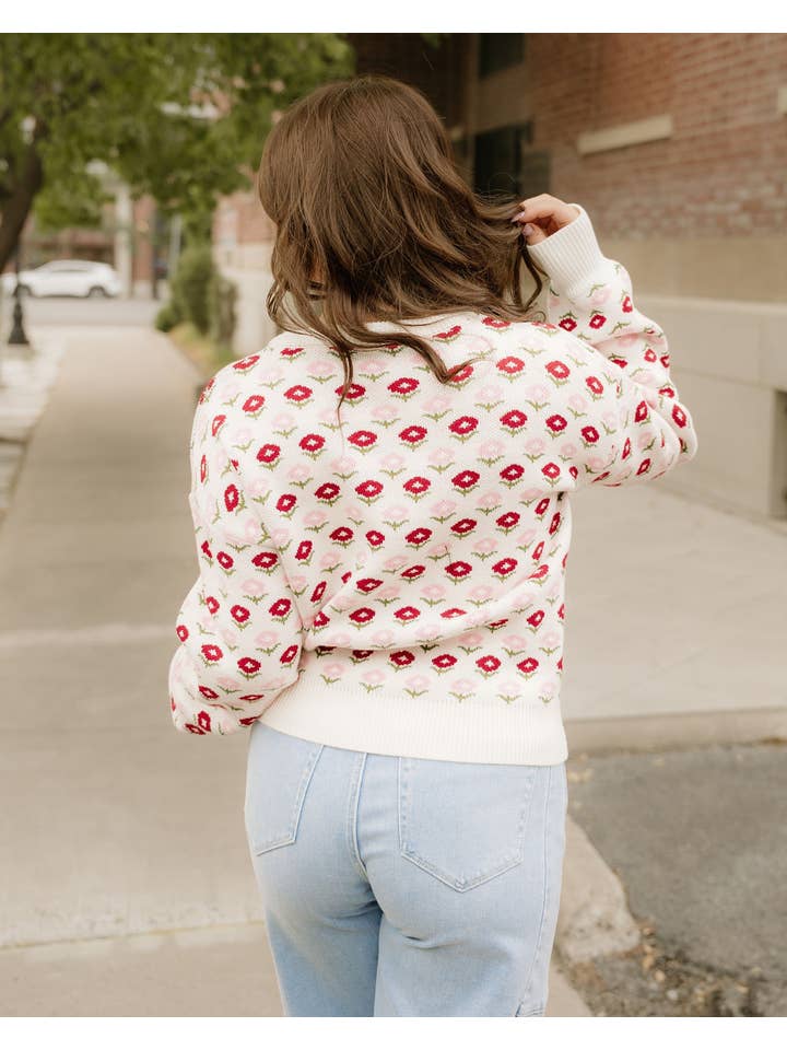 Indie & Co. | Women's Apparel - Wholesale Knit Sweater - Women's - Savannah Floral Sweater | Crew Neck Sweater | Knit Sweater7