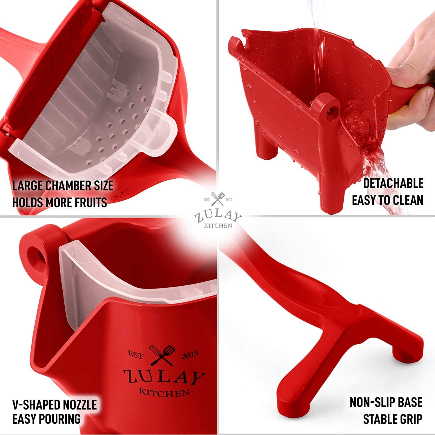 Zulay Kitchen - Wholesale Keukengereedschapsset - Handmatige fruitpers - Sappers voor zwaar gebruik24