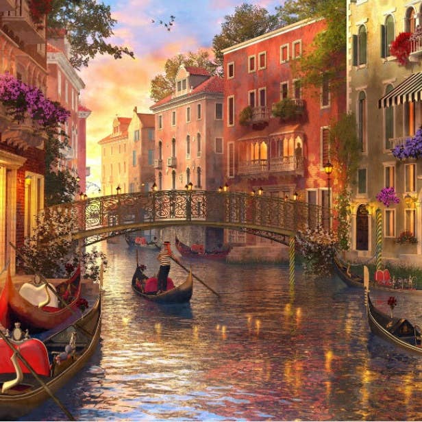 Puzzle de 1500 pièces au coucher du soleil à Venise pour la vente par Wuundentoy