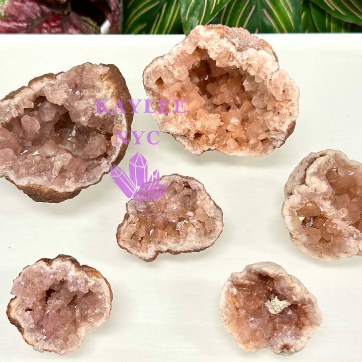 KayleeNYC - Wholesale Spiritual Stone/Crystal - 1 lb Natural Pink Amethyst Geode Crystal Raw1