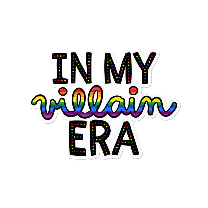Nella mia era da cattivo | Adesivo libroso orgoglio LGBTQ+ per la vendita all'ingrosso da parte di That Queer Card Co