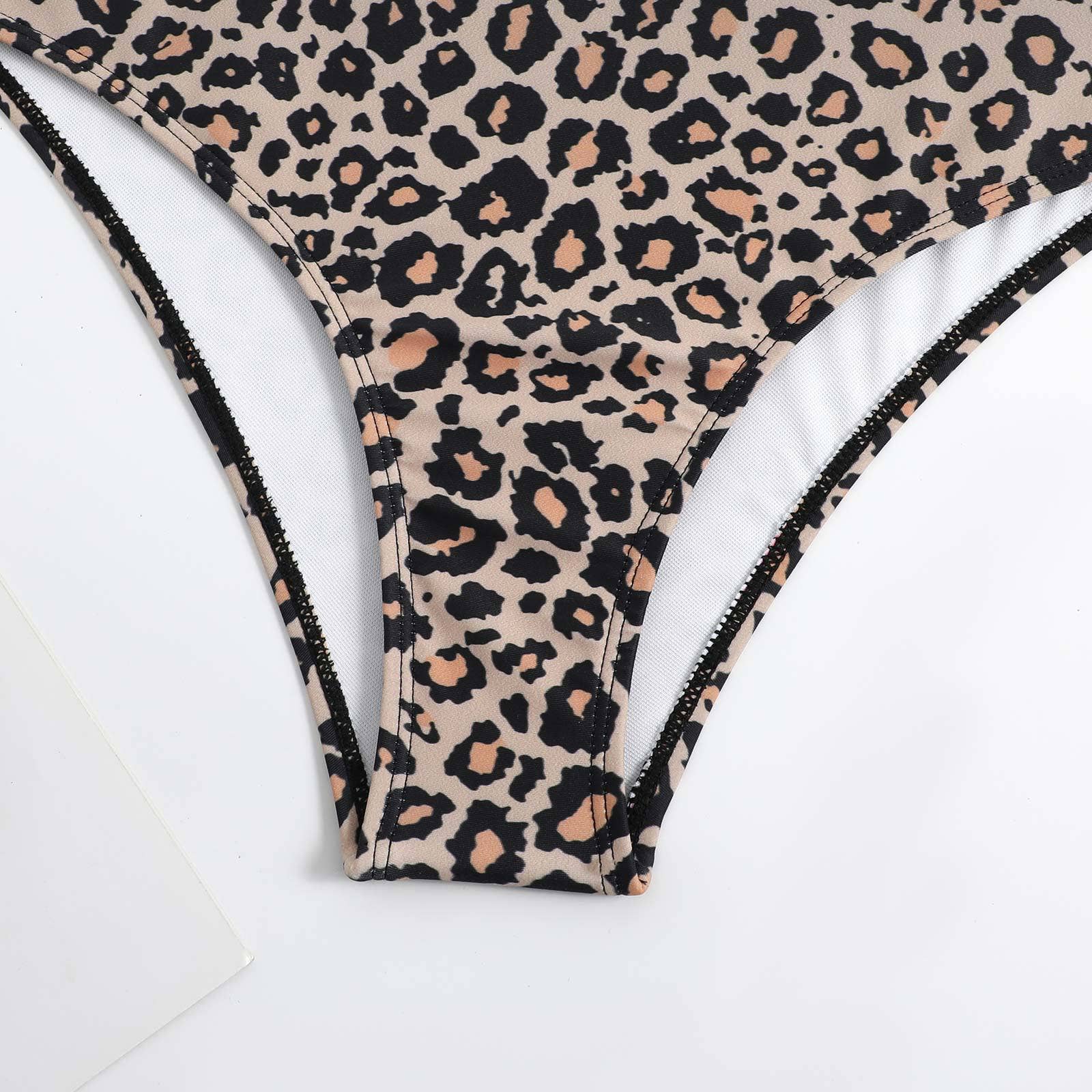 Sweetkama – Fato de banho - Mulher por atacado – Alças Roupa de banho de uma peça com estampa Leopar e envoltório Y8111