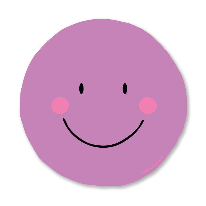 Klistermærke / Smiley Lilla for engroshandel hos Hartland Cards