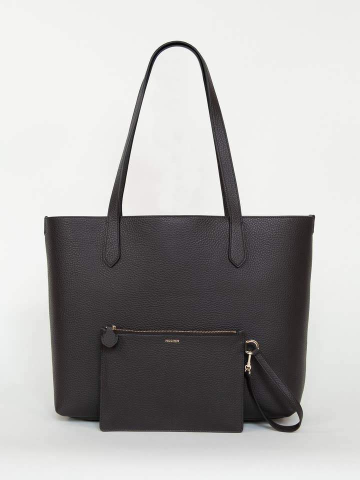 Large leather Tote Bag Brown & Brown Interior for wholesale by MODHER