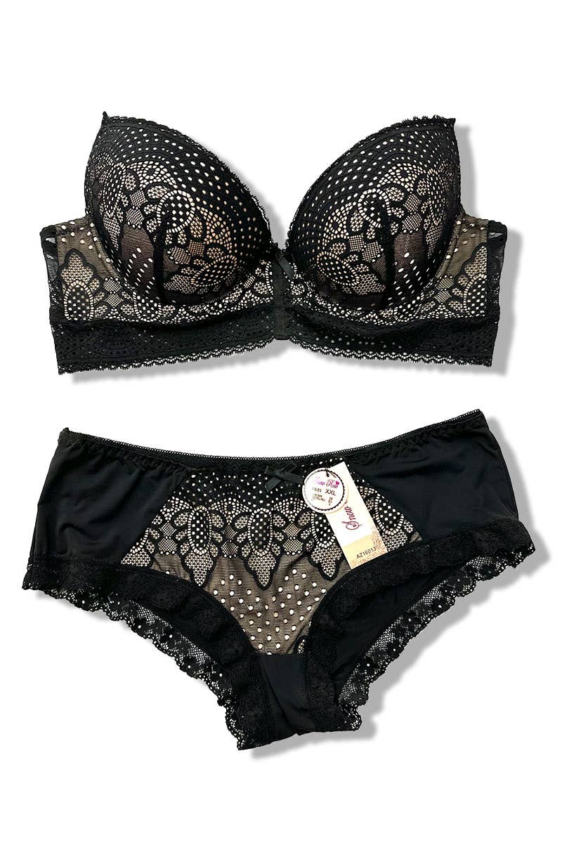 Belle Com'Elle - Wholesale Lingerie Set - Women's - Cup C Bra and Panty Set/AZ160139
