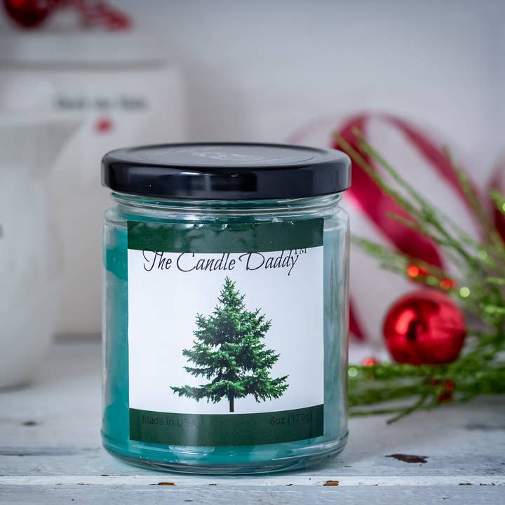 The Candle Daddy - Wholesale Jar/Filled Candle - Pine Tree Cristmas Holiday Candle - Funny Blue Spruce Pine