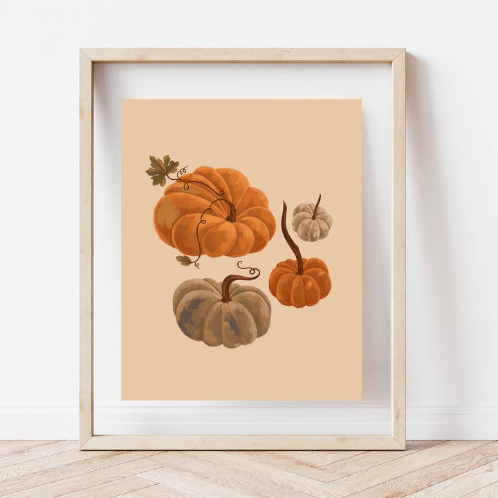 Abóboras pintadas, abóbora Art Print por atacado de Cailee Corbett