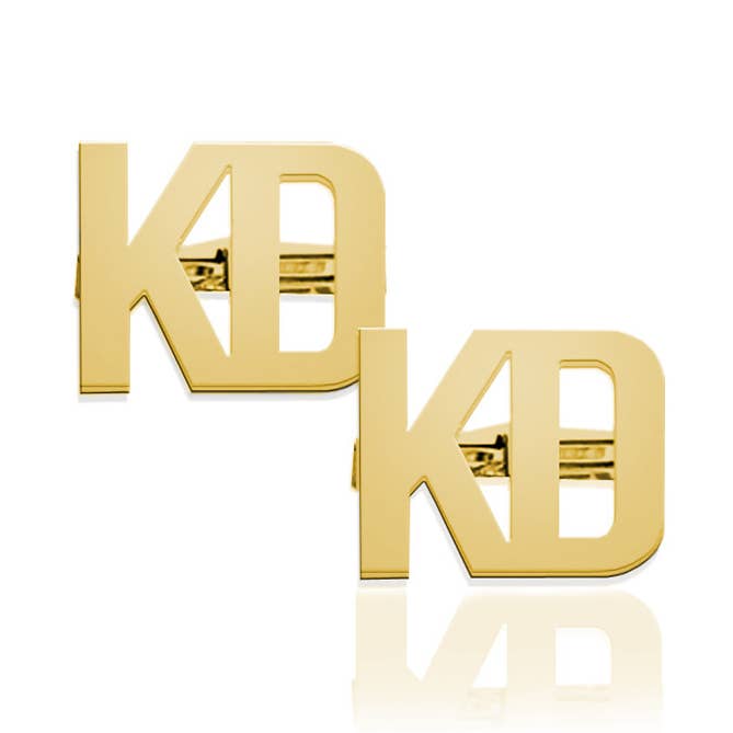 Jane Basch Jewelry Designs – wholesale Cufflinks – Two- Letter Block Monogram Cufflinks0
