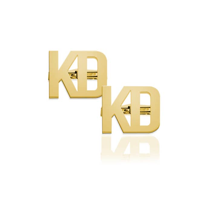 Two- Letter Block Monogram Cufflinks for wholesale by Jane Basch Jewelry Designs