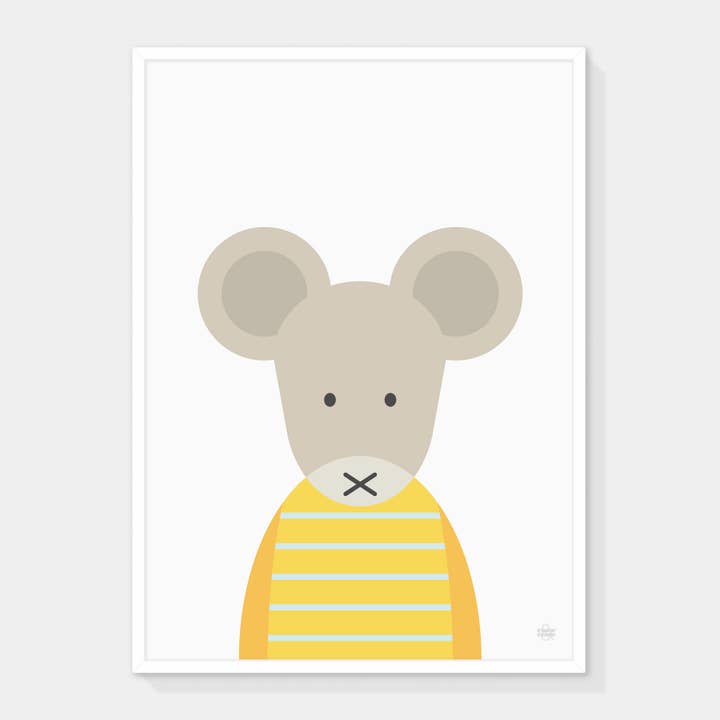 Yellow Striped Mouse Art Print por atacado de Showler and Showler