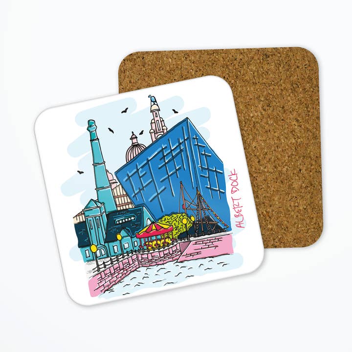 Albert Dock, Liverpool Coaster for wholesale by Moo & Snip