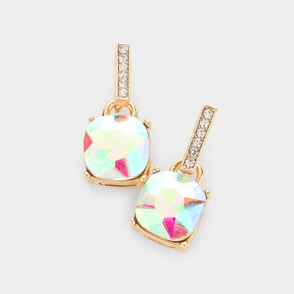Sensibling Corp. - Wholesale Dangle Earrings - Cushion Square Stone Dangle Evening Earrings10