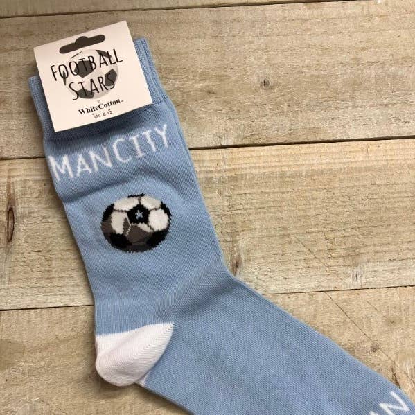 Calcetines Man City - Fútbol a Todo Color (S-FB5) para venta al por mayor de White Cotton Cards