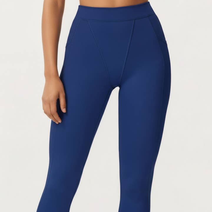 Active by Anna-Kaci - Wholesale Athletic/Lounge Leggings - Women's - High Waist Seam Detailed Full Length Leggings with Supportive Stretch Fabric and Sculpted Fit9