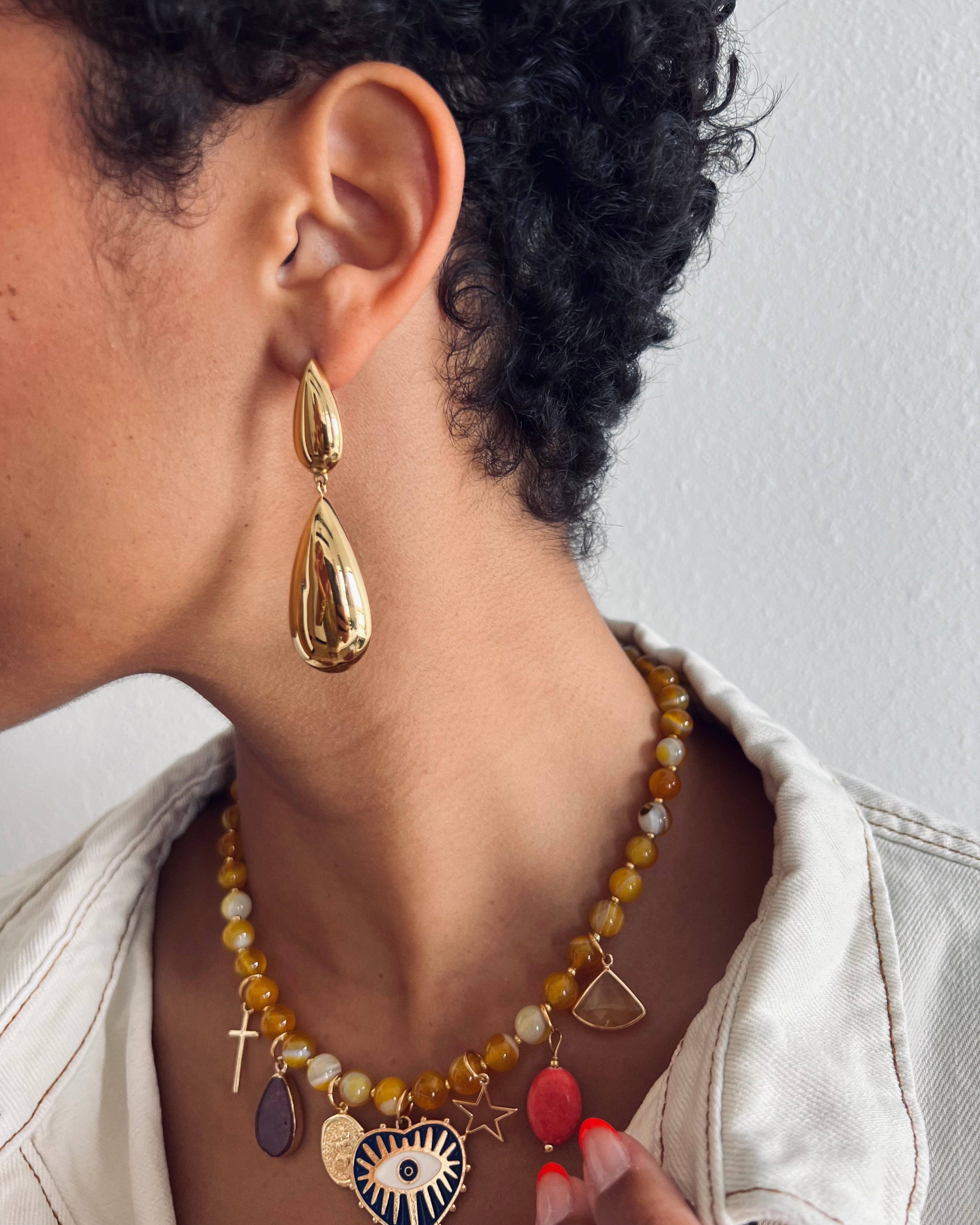 BELJOY – Engroshandel Hængeøreringe og creoløreringe – Eros Teardrop Ørering || Vælg Farve1