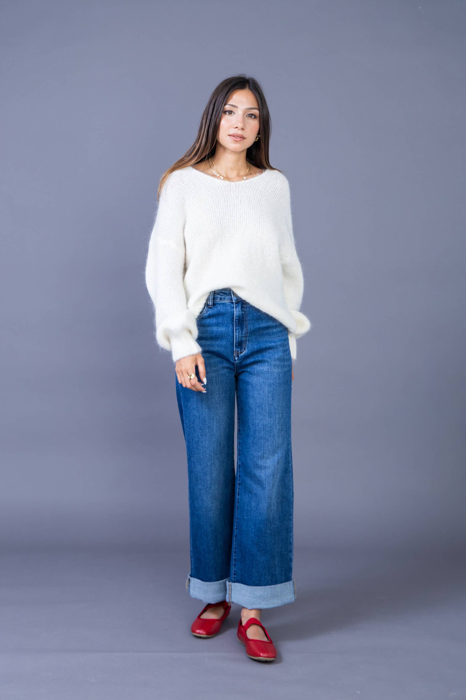 ANA & LUCY - Wholesale Jeans - Women's - Women's straight relaxed jeans "Émilie" - ANA & LUCY18