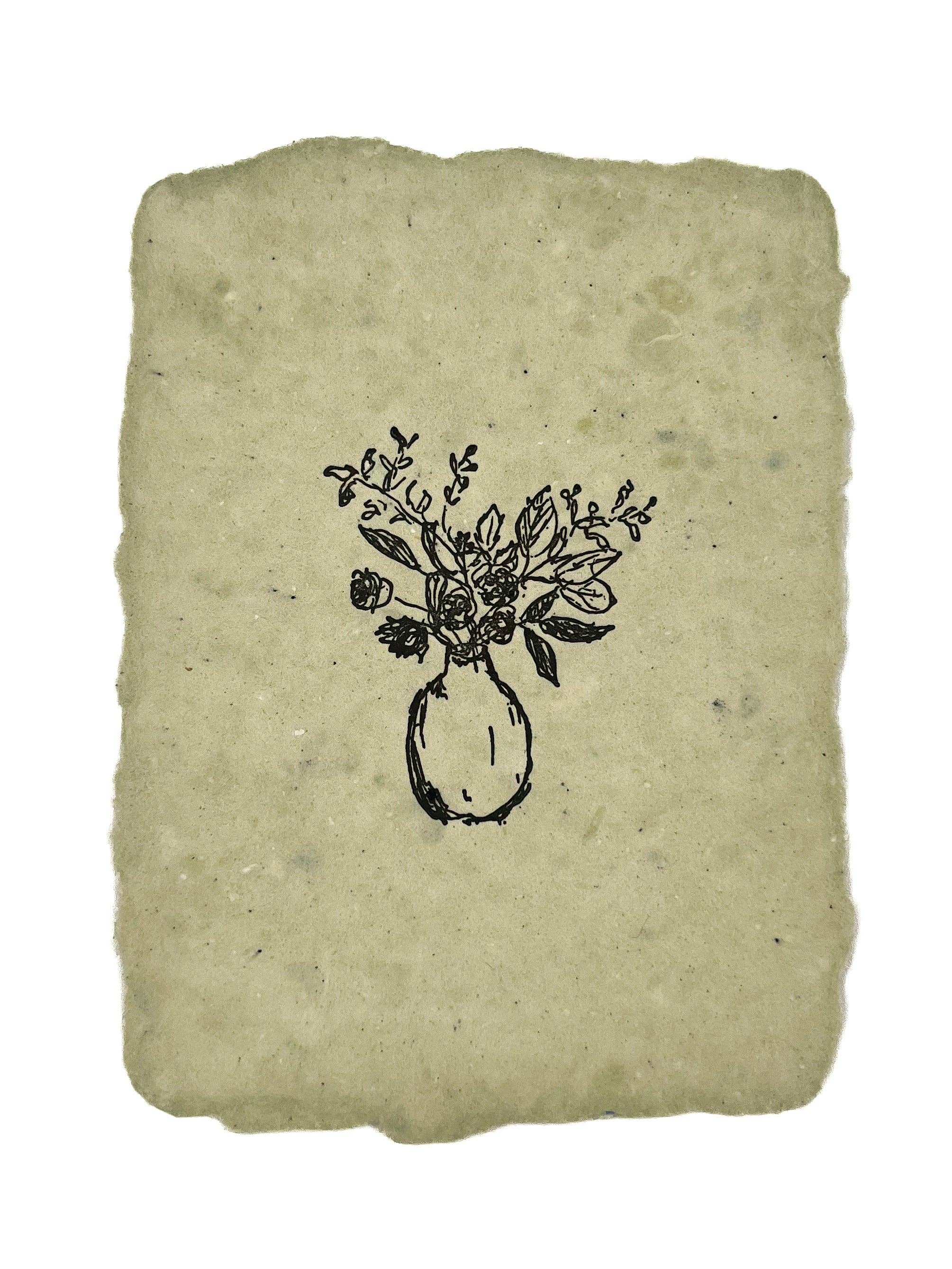 farmette - Wholesale Stationery/Notecard Set - vase with flowers2