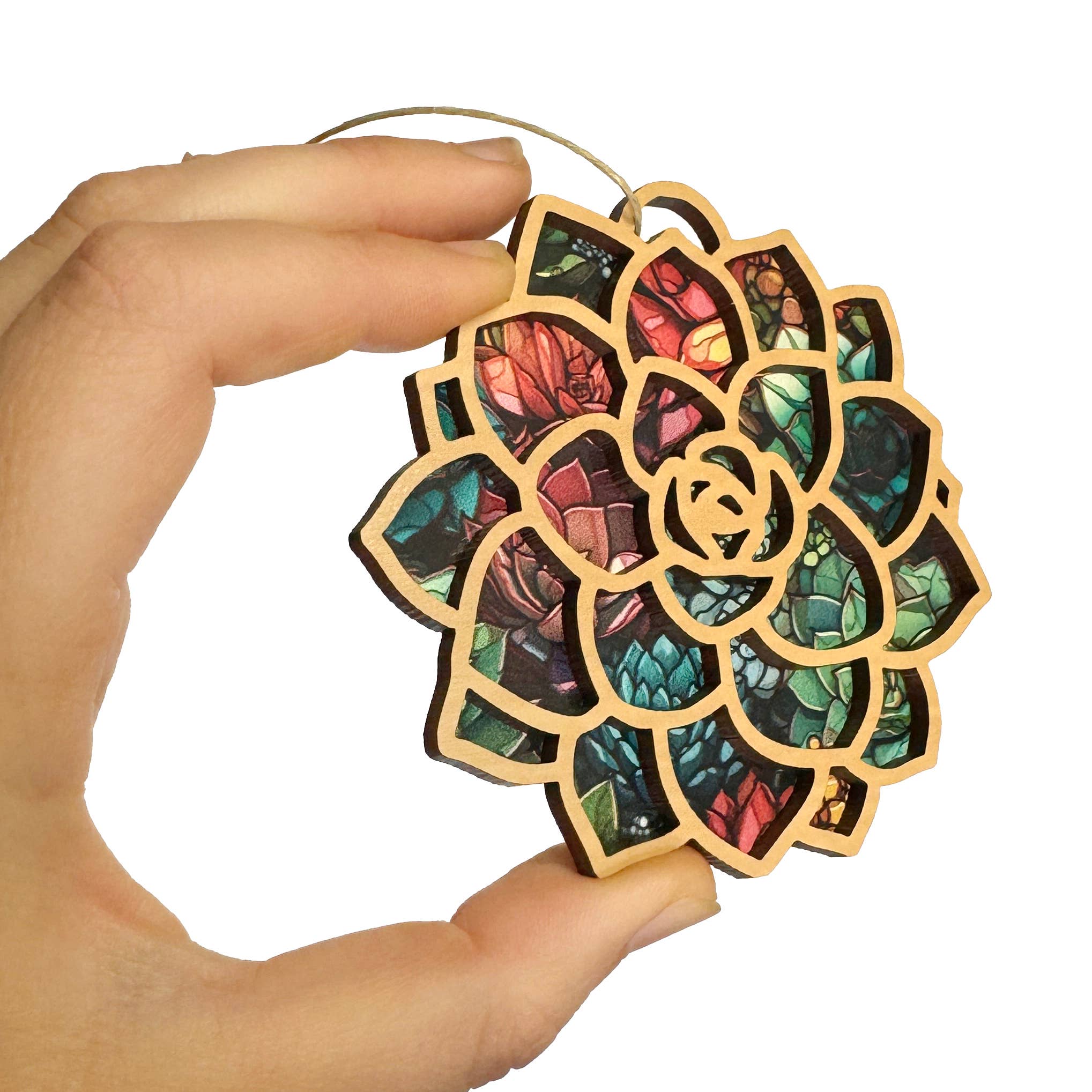 Art by Sharell - Wholesale Ornament - Succulent Ornament, Garden Lover Ornament 2