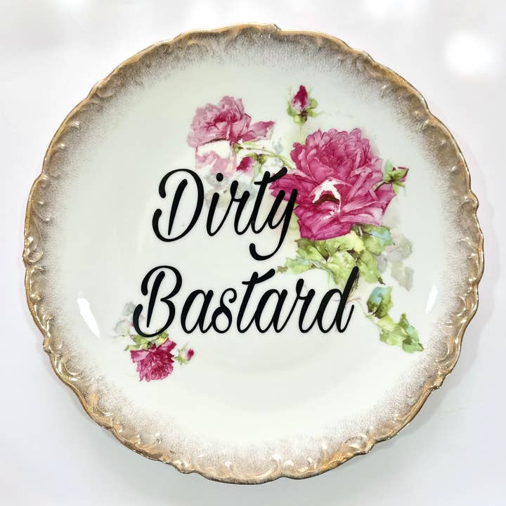 Pratos Vintage de Palavrões - "Cabrão Sujo" por atacado de Un Peche Mignon