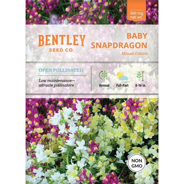 Bentley Seed Co. - Wholesale Plant Seeds - Baby Snapdragon-Mixed-Linaria Maroccana