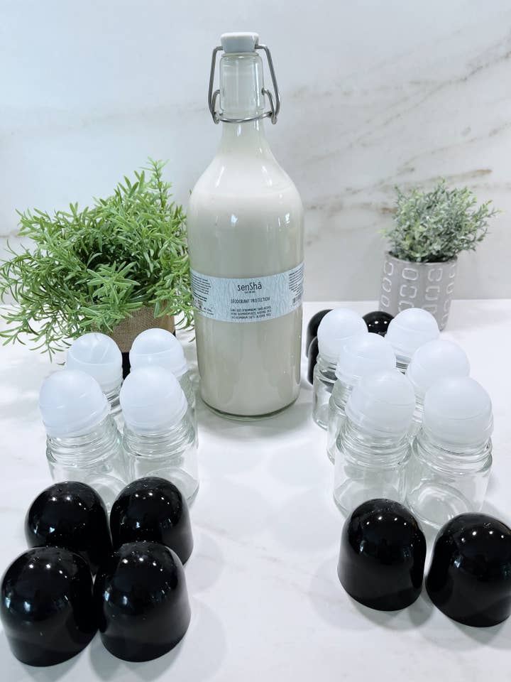Bulk starterkit deodorantbescherming 1 liter met lege flessen voor wholesale door SenShâ Cosmetics Sàrl