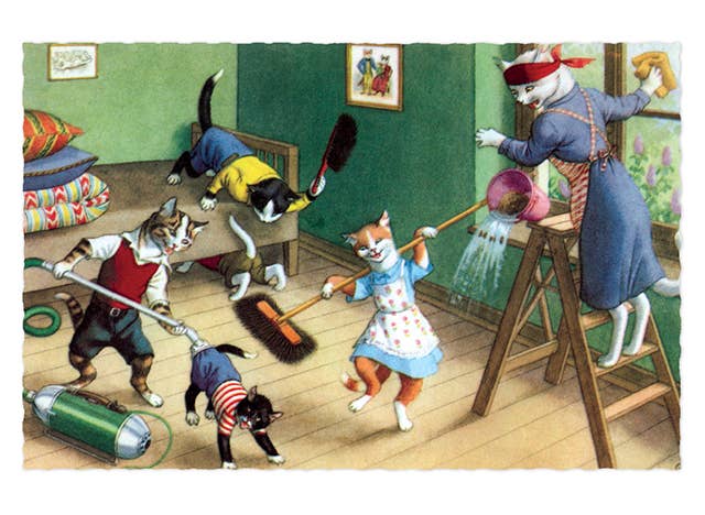 Laughing Elephant - Wholesale Postcard - Delightfully Dressed Cats - Everyday Boxed Postcards21