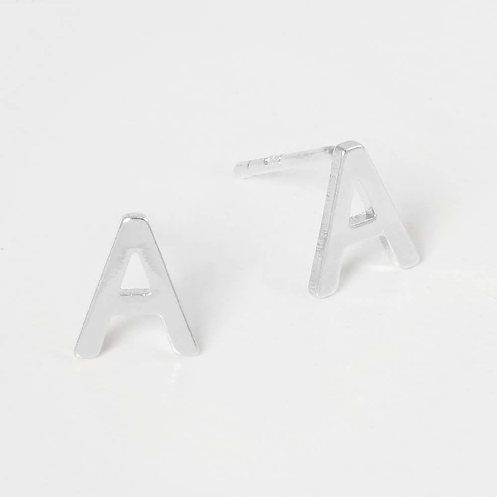 Sensibling Corp. - Wholesale Stud/Post Earrings - Gold Dipped Metal Initial Monogram Stud Earrings66