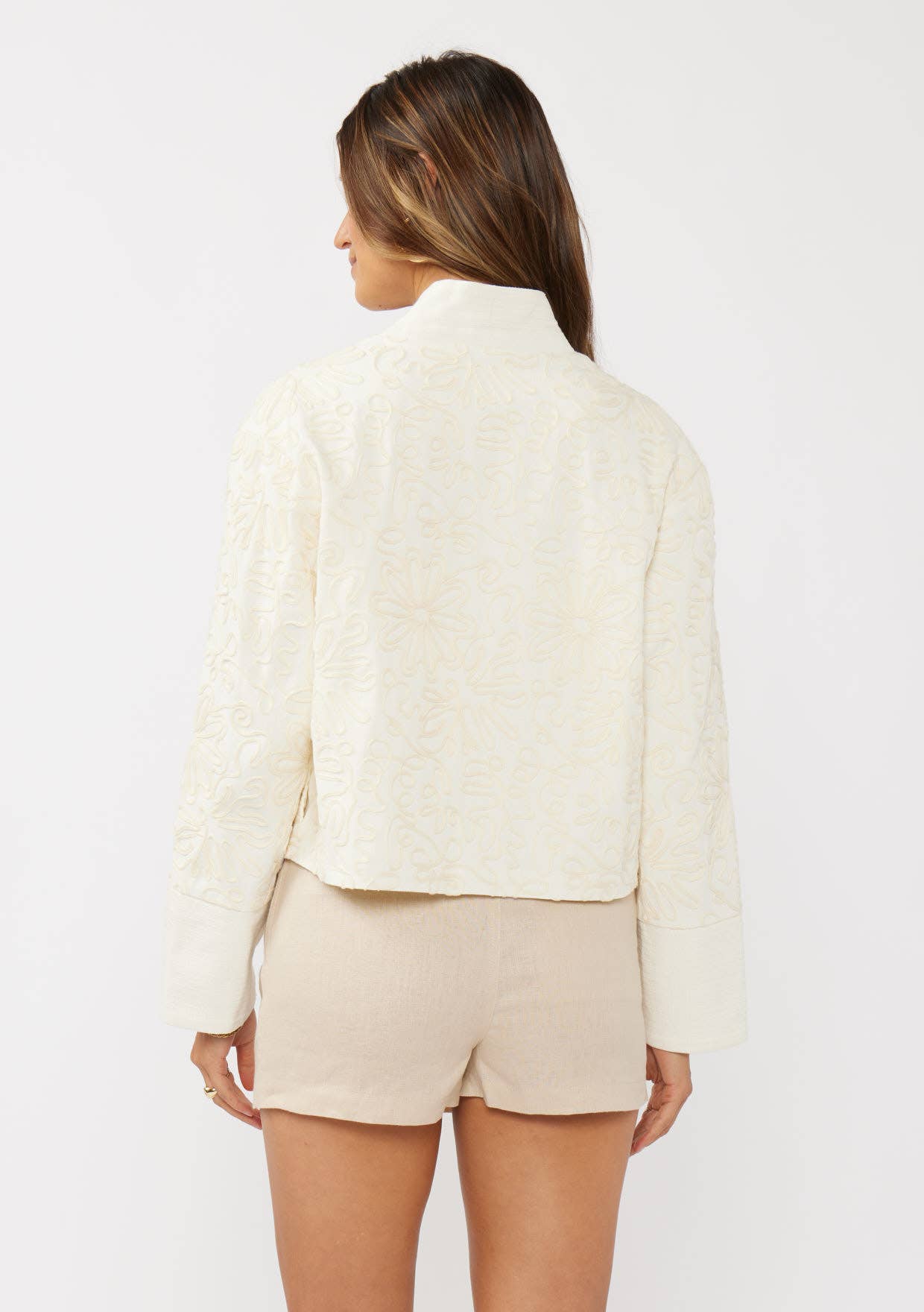 Vanilla Floral Soutache Canvas Jacket for wholesale on Faire2