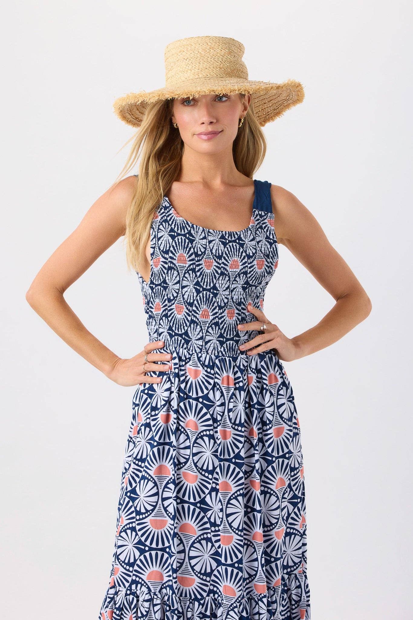 Sunrise Geo Navy Wanderer Maxi Dress for wholesale on Faire3