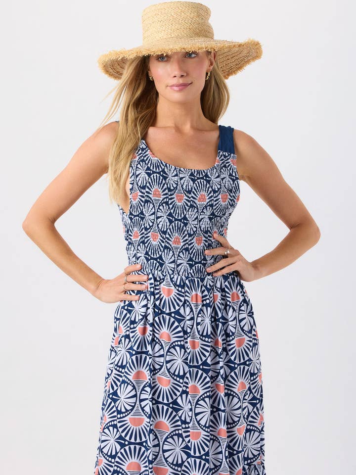Sunrise Geo Navy Wanderer Maxi Dress for wholesale on Faire3