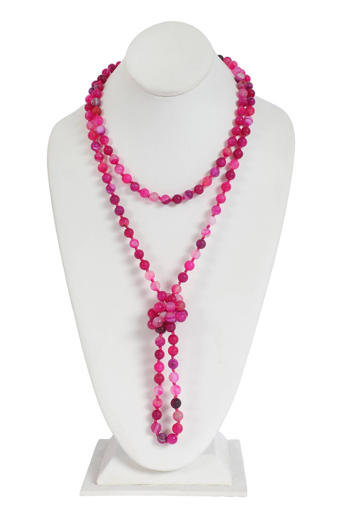 MYS Wholesale Inc - Wholesale Beaded/Pearl Necklace - Natural Stone Hand Knotted Long Necklace21