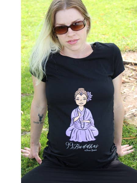 Camiseta de maternidad Yoga Mama para venta al por mayor de 99 Buddhas