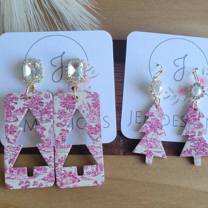 JEMdesigns - Wholesale Dangle Earrings - Red Christmas Tree Earrings1