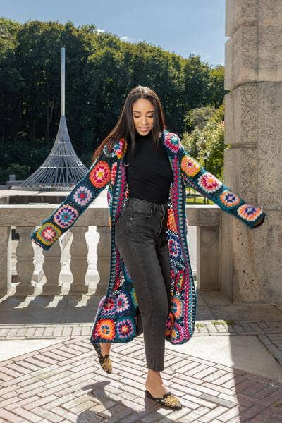 SAACHI – Engroshandel Kimono - Dame – Hæklet uldhætte Kimono Lang39