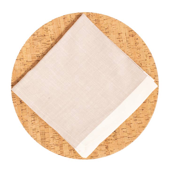 Highland Napkin Gray/Soft White 18x18 for wholesale by The Royal Standard