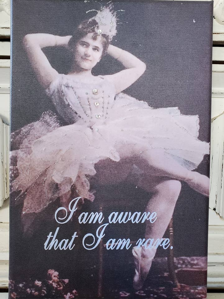 Canvas I Am Aware That I Am Rare for wholesale by Little Heart Designs