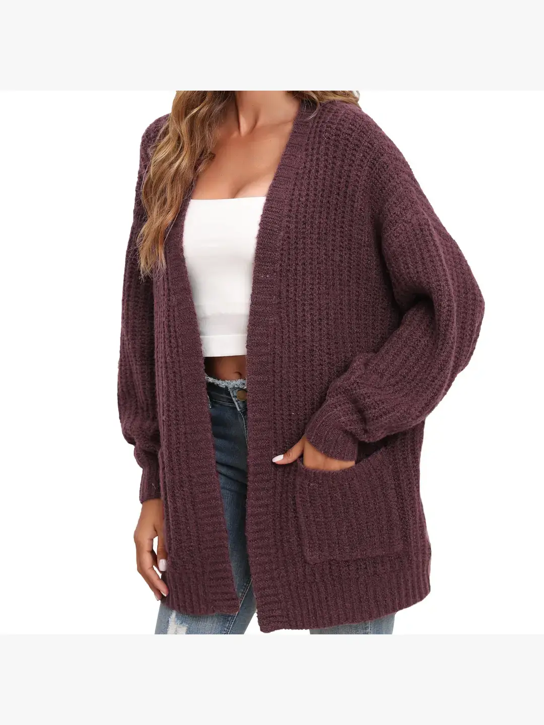 GEXWORLDWIDE - Wholesale Cardigan - Women's - Women's Cardigan Sweater Oversized Cable Knit Coat0
