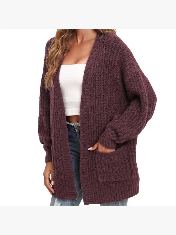 GEXWORLDWIDE - Wholesale Cardigan - Women's - Women's Cardigan Sweater Oversized Cable Knit Coat