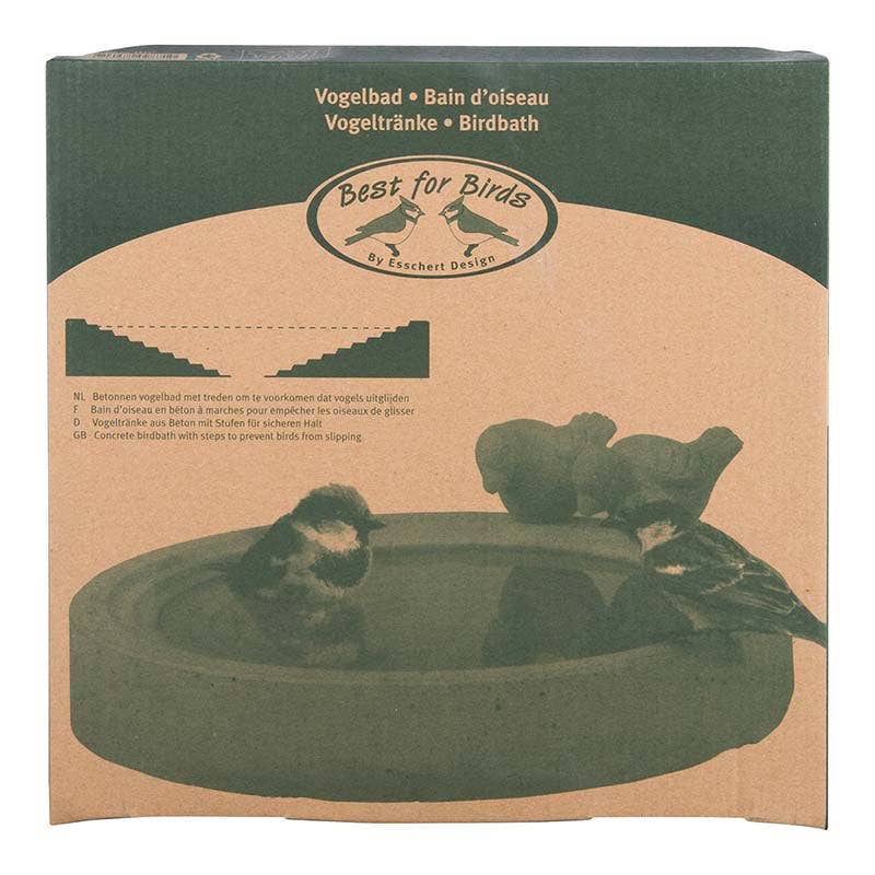 Esschert Design USA - Wholesale Bird Bath - Bird Bath w/Birds, Concrete1